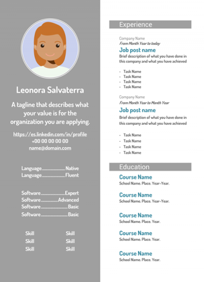Leonora Salvaterra CV Template