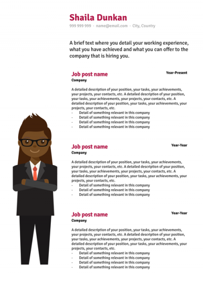 Shaila Dunkan CV Template